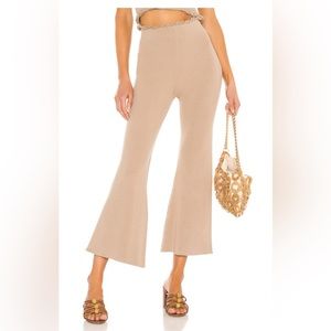 Majorelle Sweetheart Ribbed Pant in Taupe